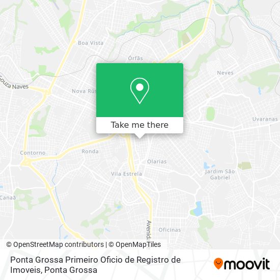 Ponta Grossa Primeiro Oficio de Registro de Imoveis map