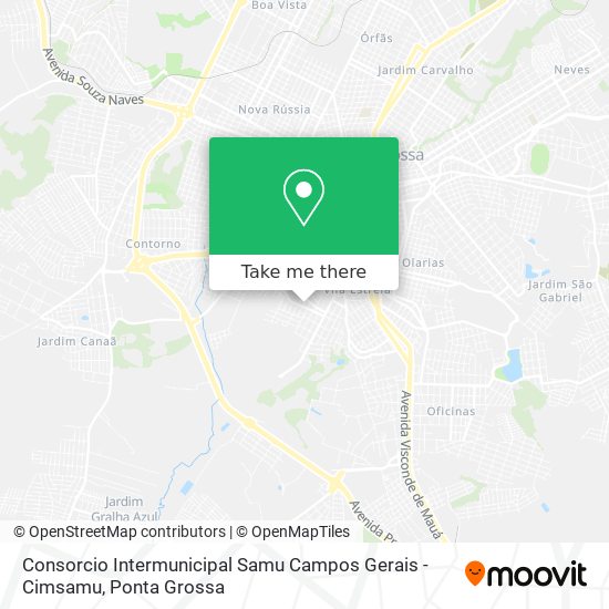 Consorcio Intermunicipal Samu Campos Gerais - Cimsamu map