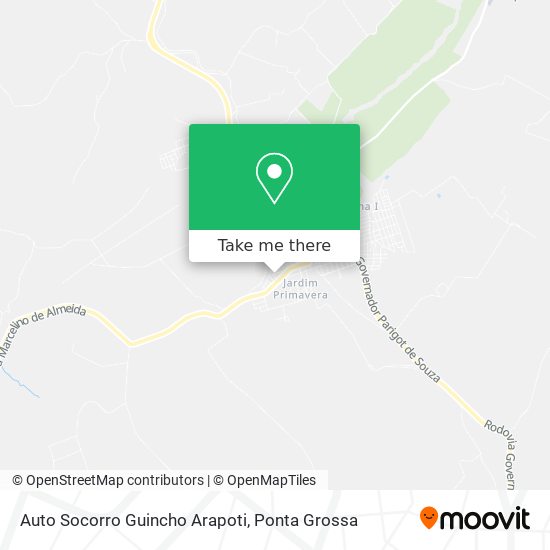 Mapa Auto Socorro Guincho Arapoti