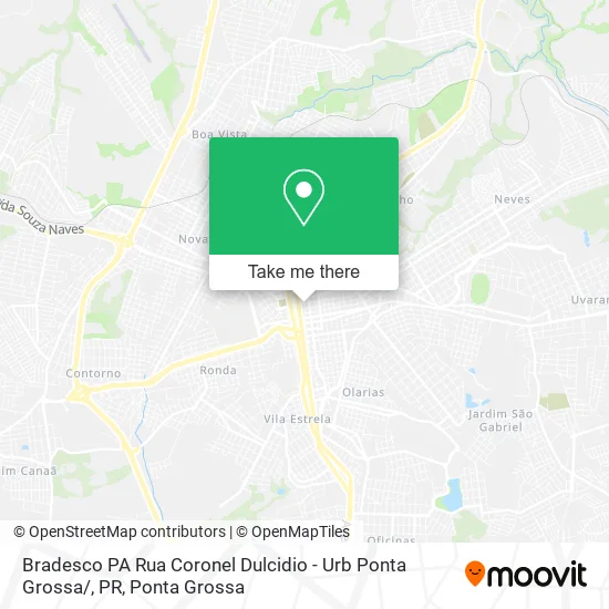 Bradesco PA Rua Coronel Dulcidio - Urb Ponta Grossa / , PR map