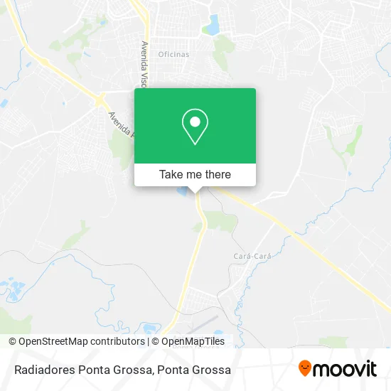 Radiadores Ponta Grossa map