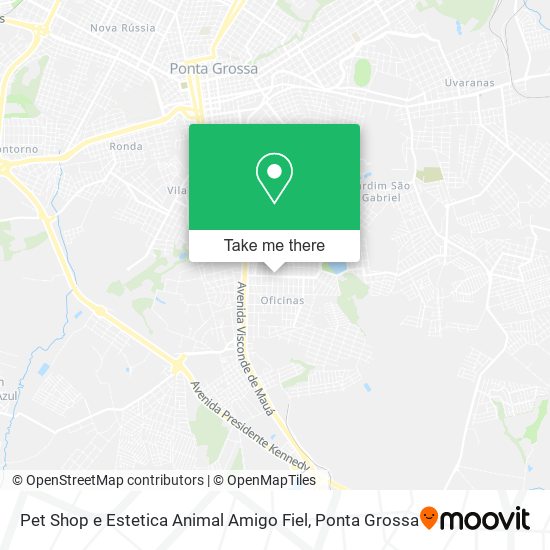 Mapa Pet Shop e Estetica Animal Amigo Fiel