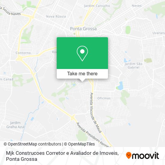 Mapa Mjk Construcoes Corretor e Avaliador de Imoveis