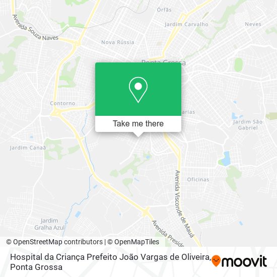 Hospital da Criança Prefeito João Vargas de Oliveira map