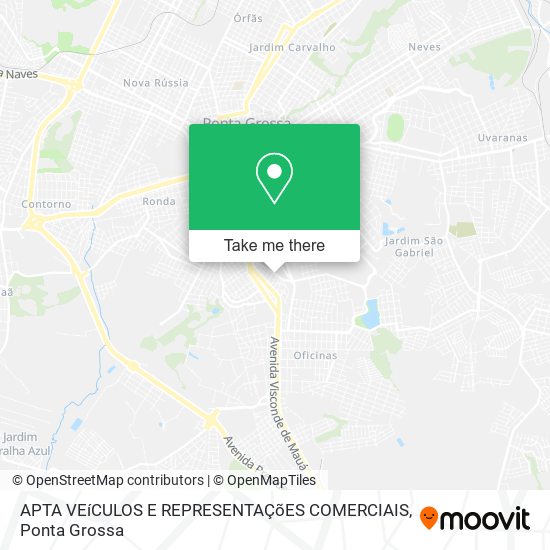 Mapa APTA VEíCULOS E REPRESENTAÇõES COMERCIAIS