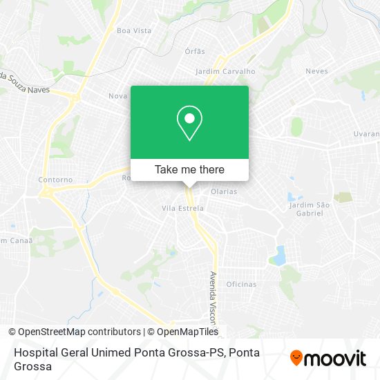 Hospital Geral Unimed Ponta Grossa-PS map
