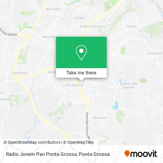 Rádio Jovem Pan Ponta Grossa map