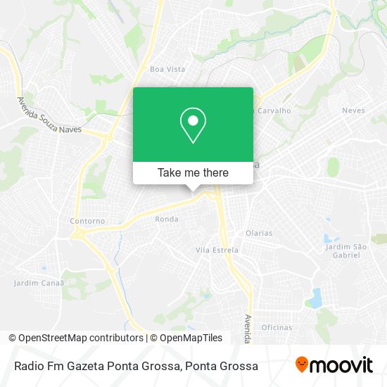 Mapa Radio Fm Gazeta Ponta Grossa