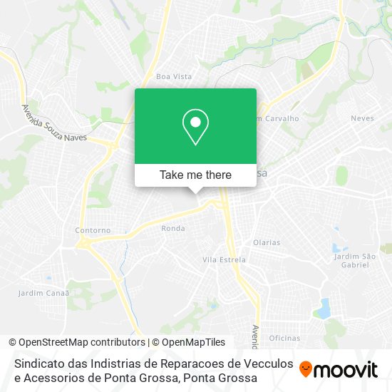 Sindicato das Indistrias de Reparacoes de Vecculos e Acessorios de Ponta Grossa map