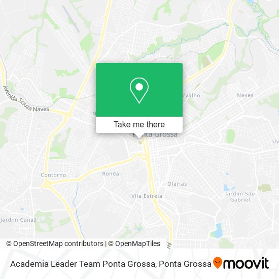 Academia Leader Team Ponta Grossa map