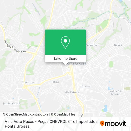 Mapa Vina Auto Peças - Peças CHEVROLET e Importados