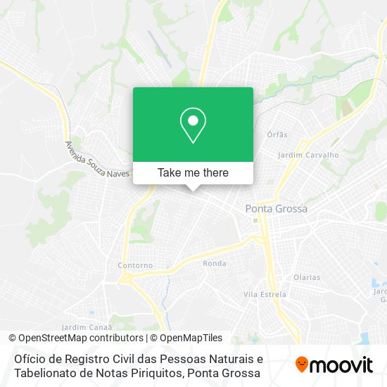 Ofício de Registro Civil das Pessoas Naturais e Tabelionato de Notas Piriquitos map