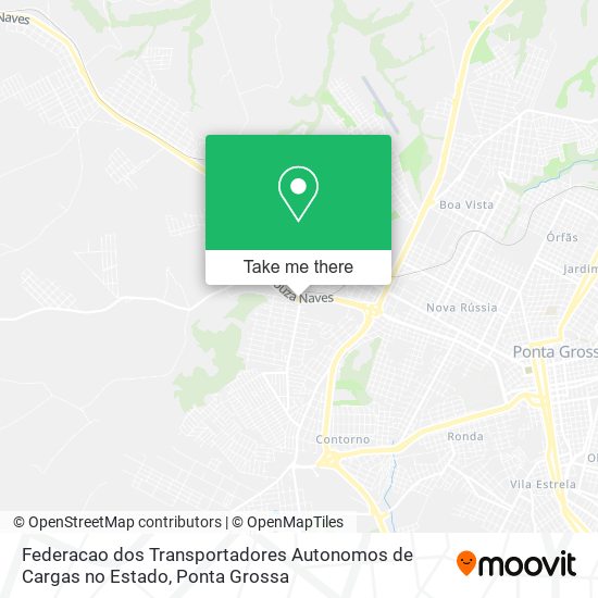 Federacao dos Transportadores Autonomos de Cargas no Estado map