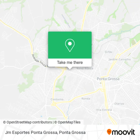 Jm Esportes Ponta Grossa map