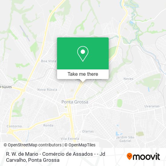 Mapa R. W. de Mario - Comércio de Assados - - Jd Carvalho