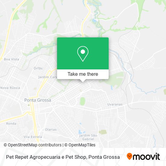 Mapa Pet Repet Agropecuaria e Pet Shop