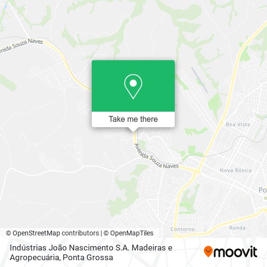 Mapa Indústrias João Nascimento S.A. Madeiras e Agropecuária