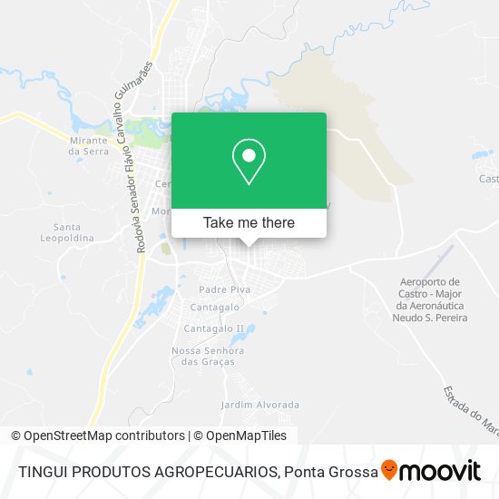 Mapa TINGUI PRODUTOS AGROPECUARIOS