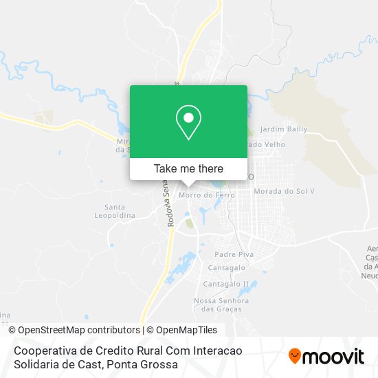 Mapa Cooperativa de Credito Rural Com Interacao Solidaria de Cast