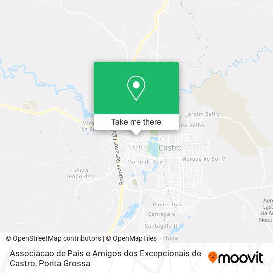 Associacao de Pais e Amigos dos Excepcionais de Castro map