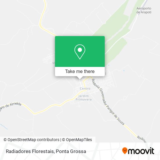 Mapa Radiadores Florestais