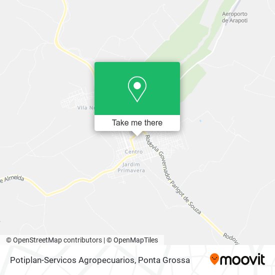 Mapa Potiplan-Servicos Agropecuarios