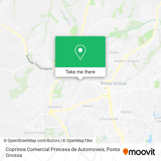 Mapa Coprince Comercial Princesa de Automoveis