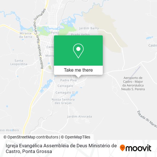 Mapa Igreja Evangélica Assembléia de Deus Ministério de Castro