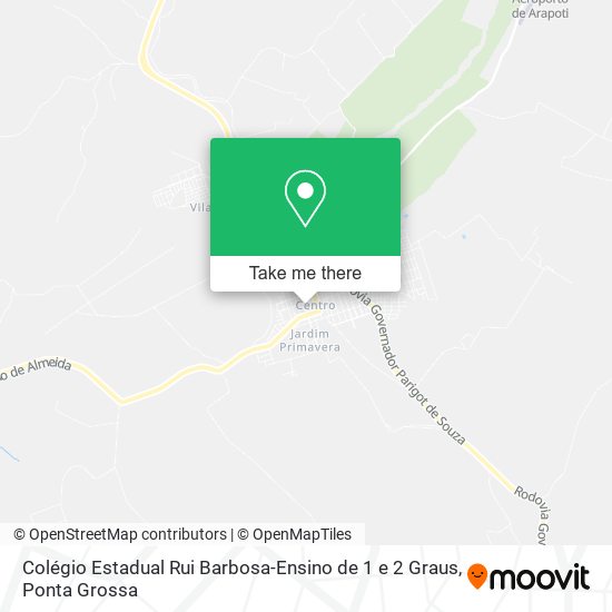 Mapa Colégio Estadual Rui Barbosa-Ensino de 1 e 2 Graus