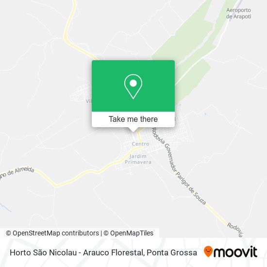 Mapa Horto São Nicolau - Arauco Florestal