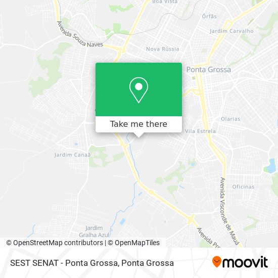 SEST SENAT - Ponta Grossa map