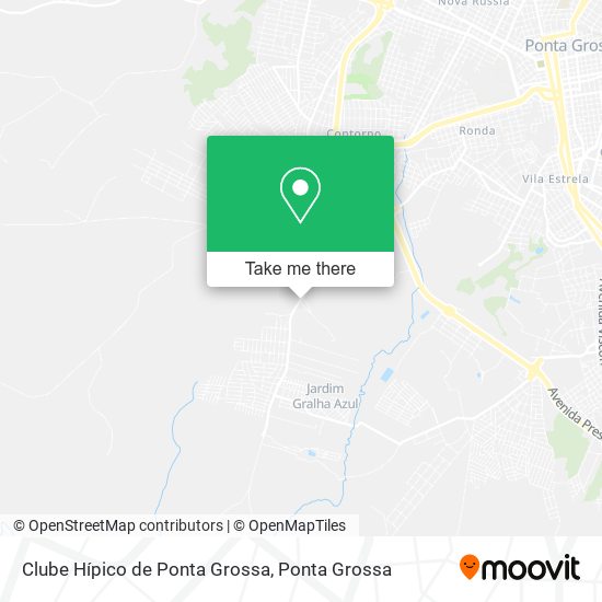 Mapa Clube Hípico de Ponta Grossa