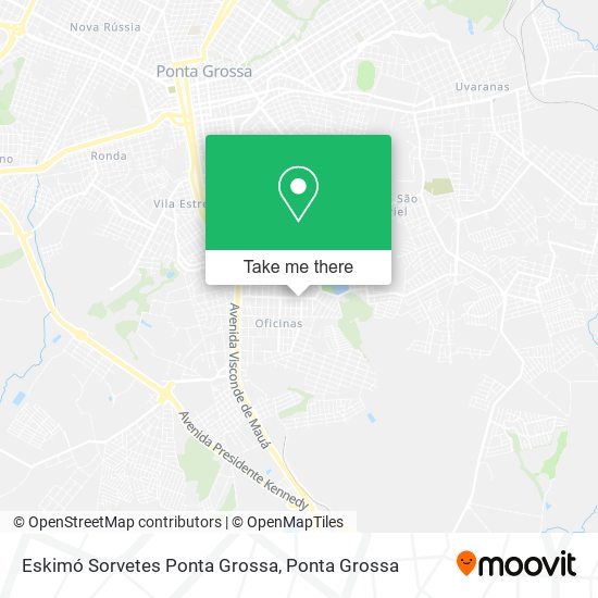 Eskimó Sorvetes Ponta Grossa map