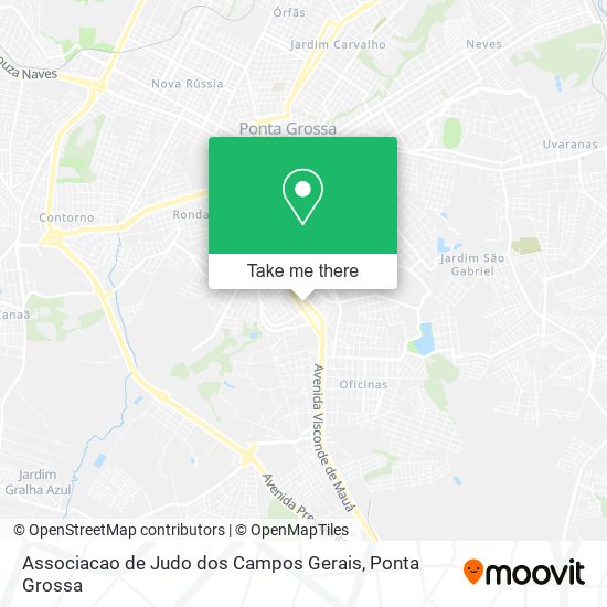 Mapa Associacao de Judo dos Campos Gerais