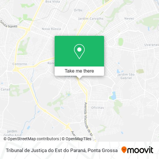 Tribunal de Justiça do Est do Paraná map