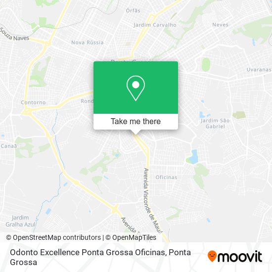 Odonto Excellence Ponta Grossa Oficinas map