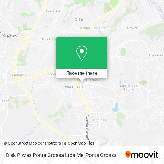 Disk Pizzas Ponta Grossa Ltda Me map