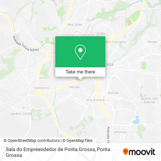 Mapa Sala do Empreendedor de Ponta Grossa
