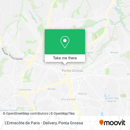 L'Entrecôte de Paris - Delivery map