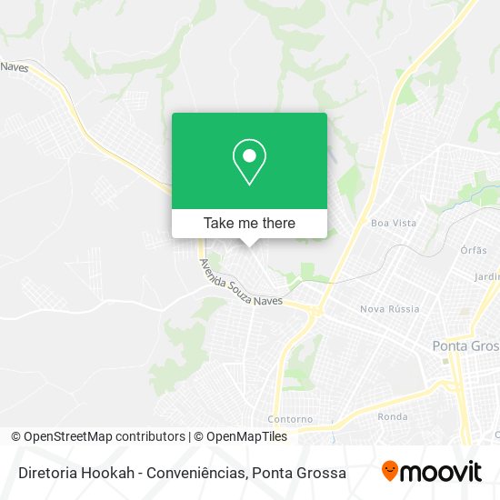 Mapa Diretoria Hookah - Conveniências