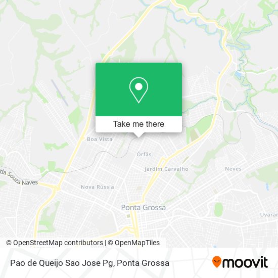 Mapa Pao de Queijo Sao Jose Pg