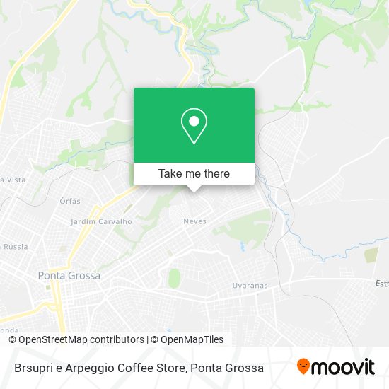 Mapa Brsupri e Arpeggio Coffee Store