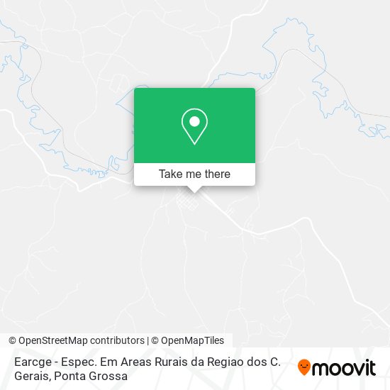 Earcge - Espec. Em Areas Rurais da Regiao dos C. Gerais map