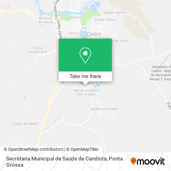 Mapa Secretaria Municipal de Saúde de Candiota