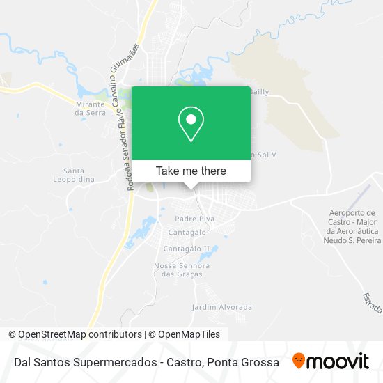 Mapa Dal Santos Supermercados - Castro