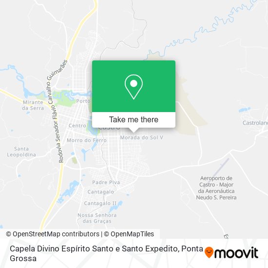 Mapa Capela Divino Espírito Santo e Santo Expedito