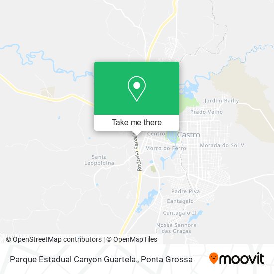 Parque Estadual Canyon Guartela. map