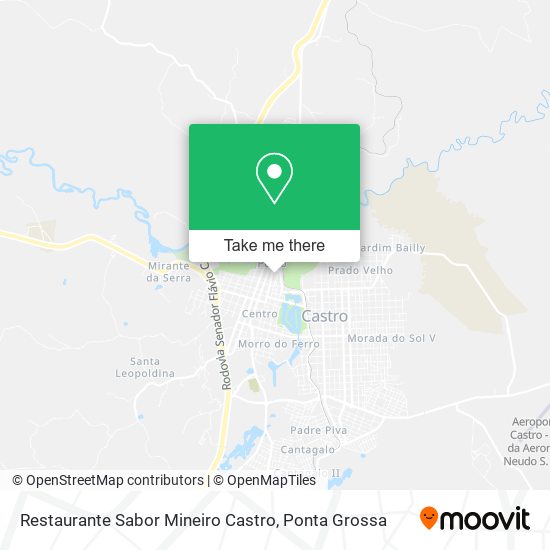 Mapa Restaurante Sabor Mineiro Castro