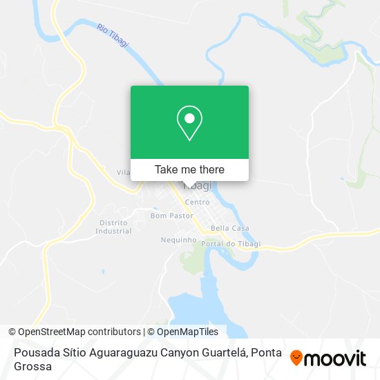 Mapa Pousada Sítio Aguaraguazu Canyon Guartelá