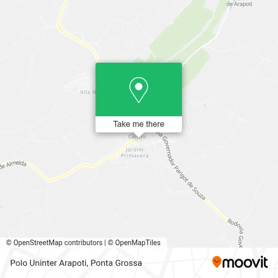 Polo Uninter Arapoti map